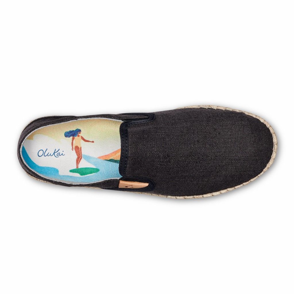 Olukai Women's Kaula Pa A Kapa Slip On Shoe - Lava Rock US801-425